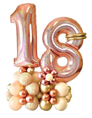 Le double chiffre rose gold.