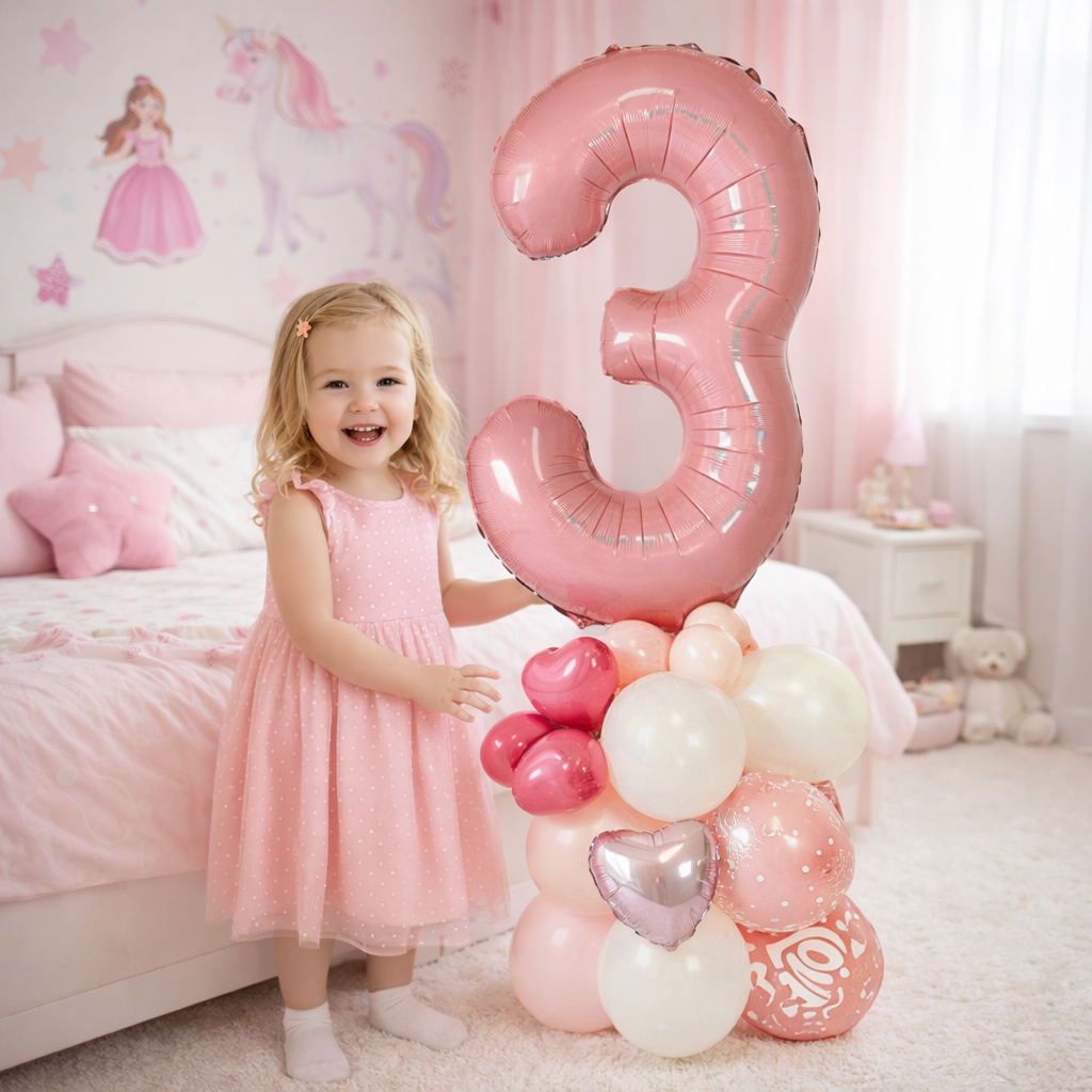 Het maxi cijfer  pink.