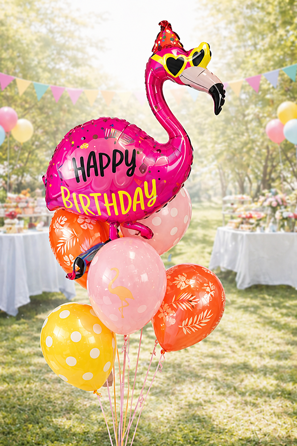 Le bouquet birthday flamingo