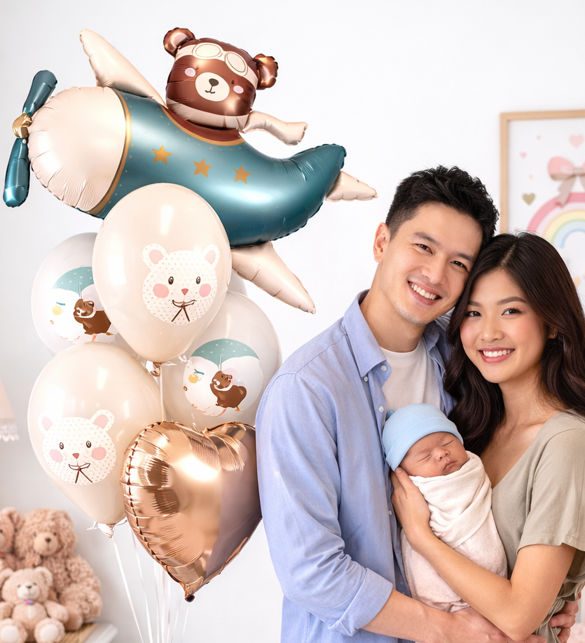 The bouquet welcome boy.