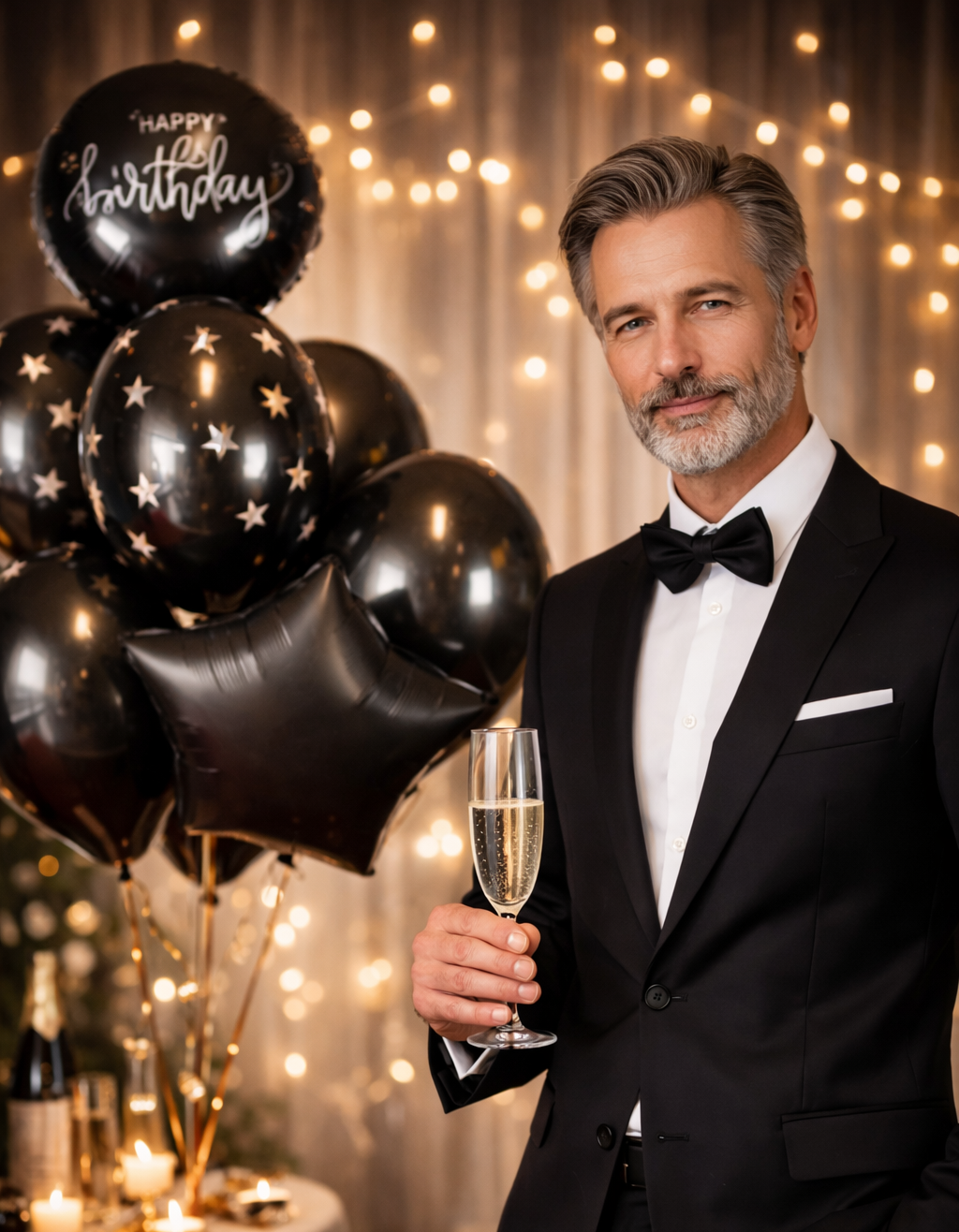 Het tros man in  black