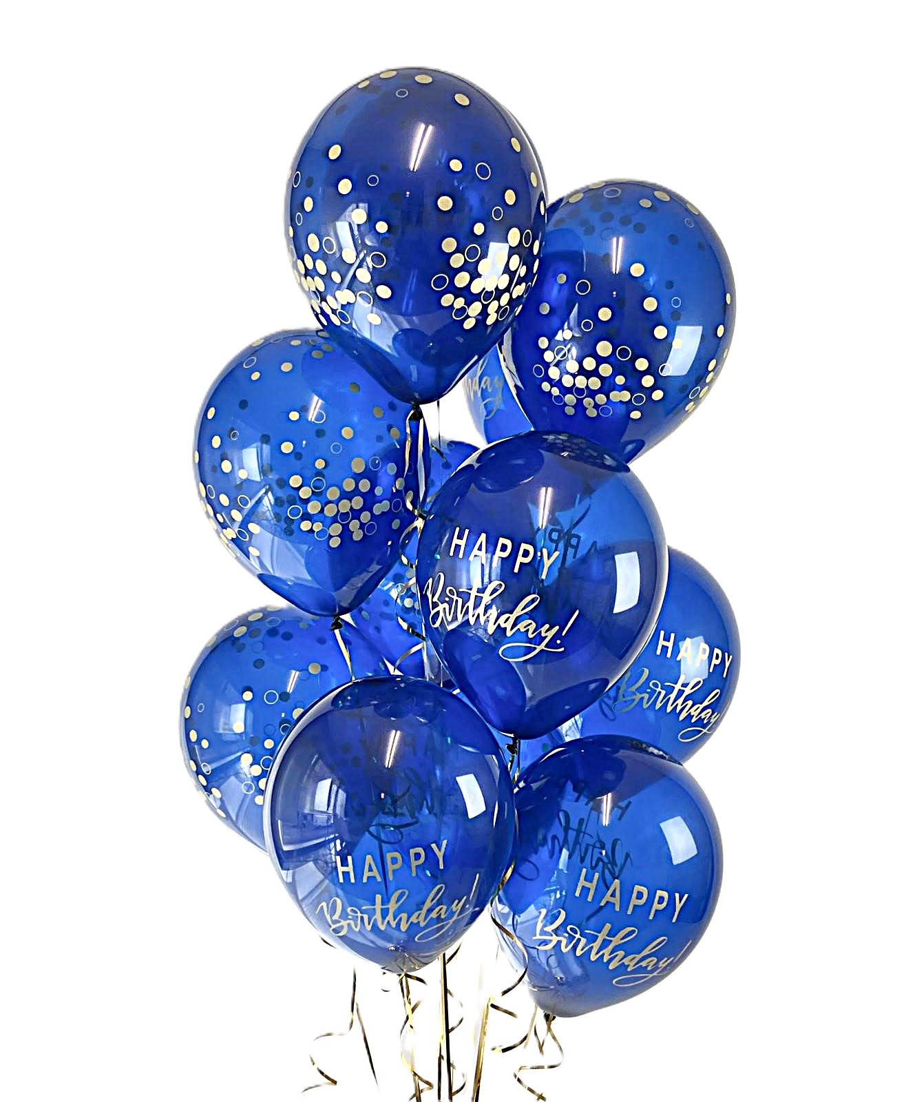 Het tros blauw en goud.