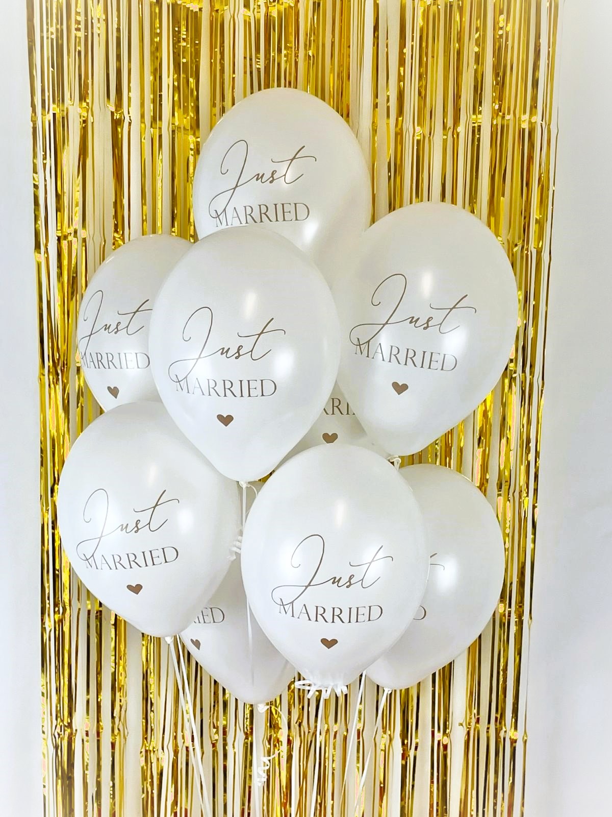 Le bouquet just married.