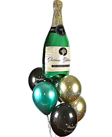 Het mega tros champagne.