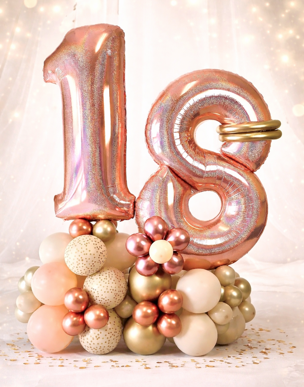 Le double chiffre rose gold.