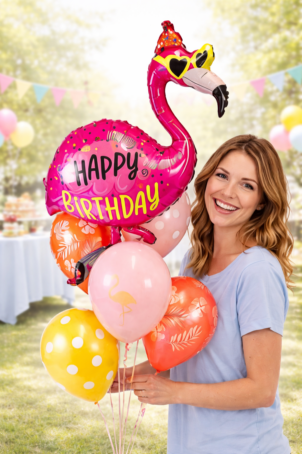 Le bouquet birthday flamingo