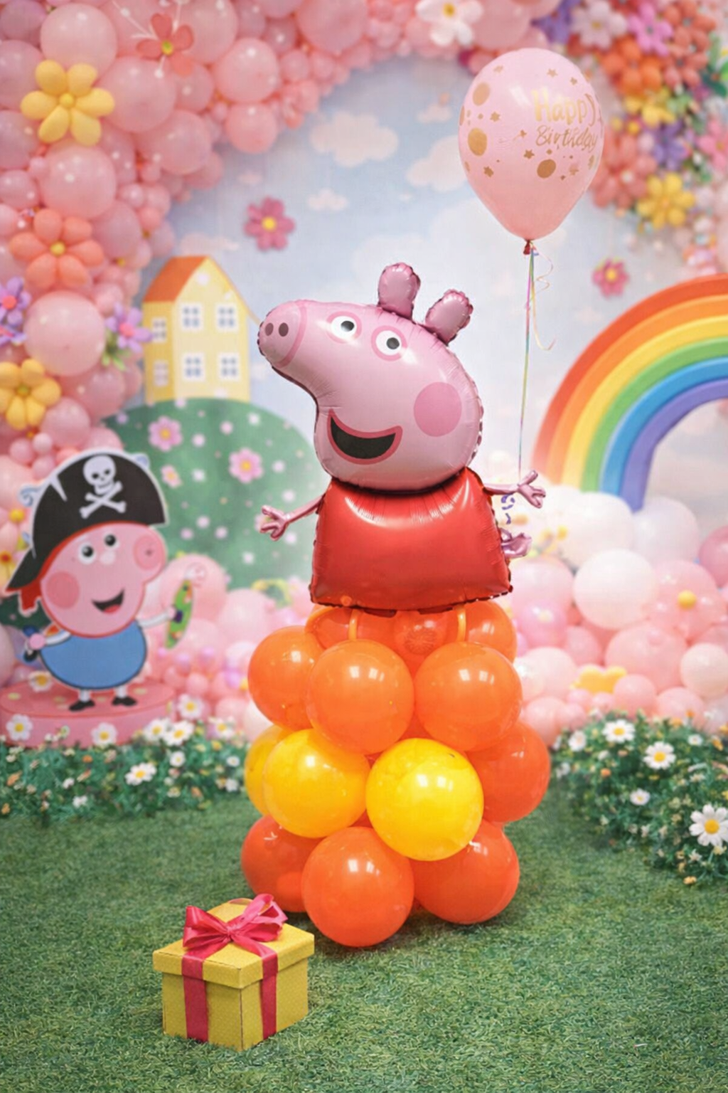 The peppa pig decor.